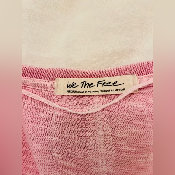 Free People XS We the Free Pink Henley - Picture 4 of 6